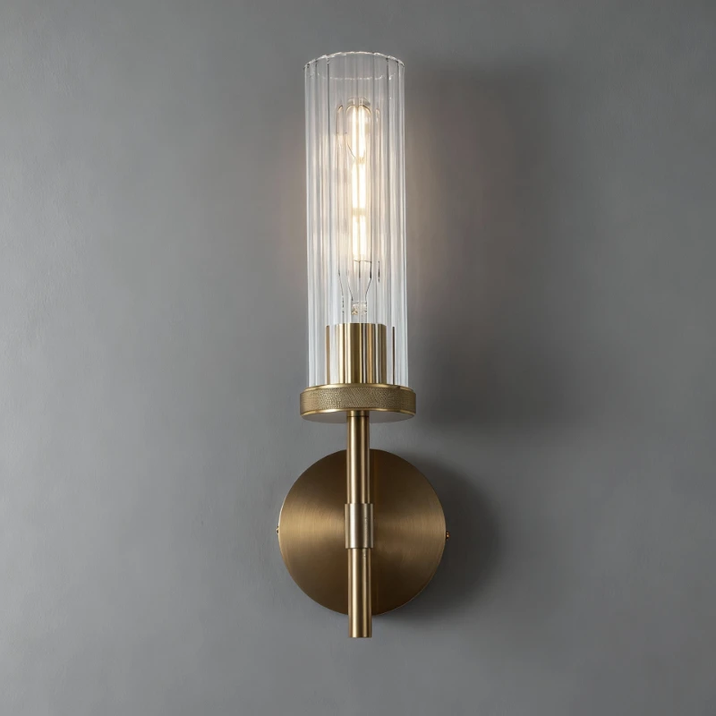 アメリカンスタイルのガラスウォールランプモダンなミニマリスト装飾照明器具パーラー寝室書斎バスルームベッドサイド照明器具用