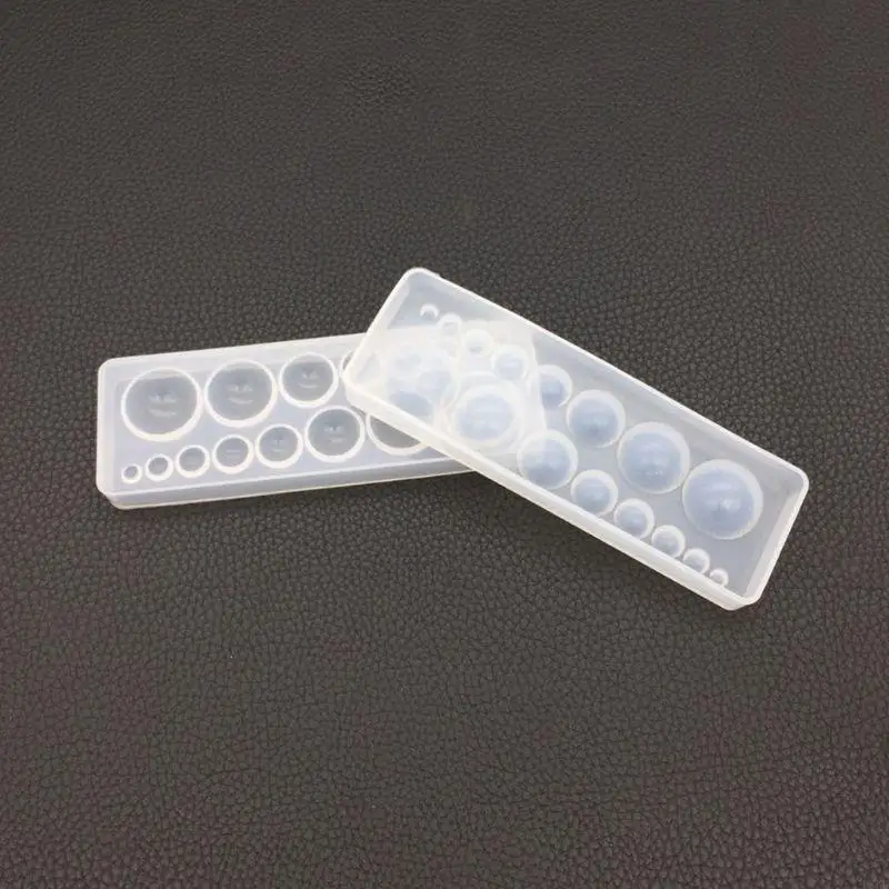 Moldes esfera K3KD Moldura resina silicona Joyería fondant haciendo manualidades redondas bricolaje a mano para a