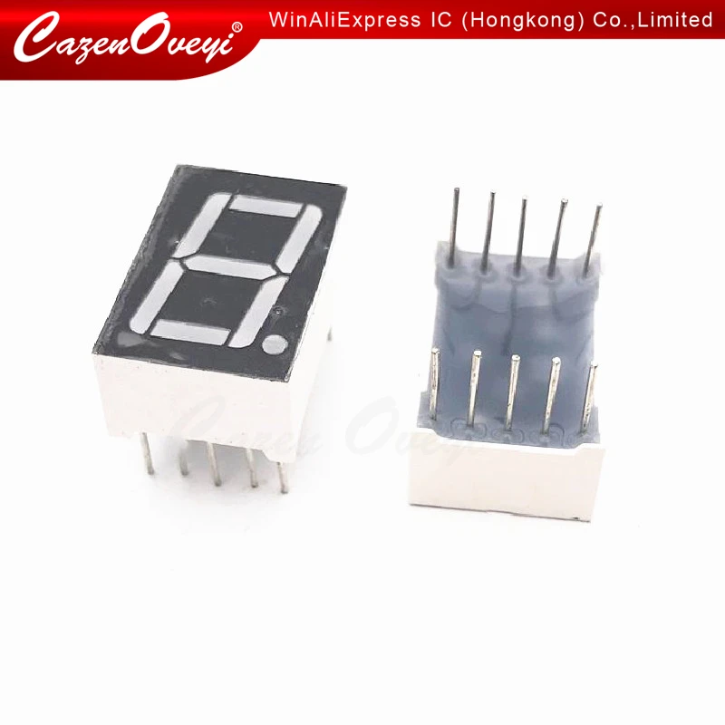 

5pcs/lot 7 segment 0.56 in common Cathode 1 Bit digital Tube 0.56" inch 0.56in. Red LED Display LED Digital tube In Stock