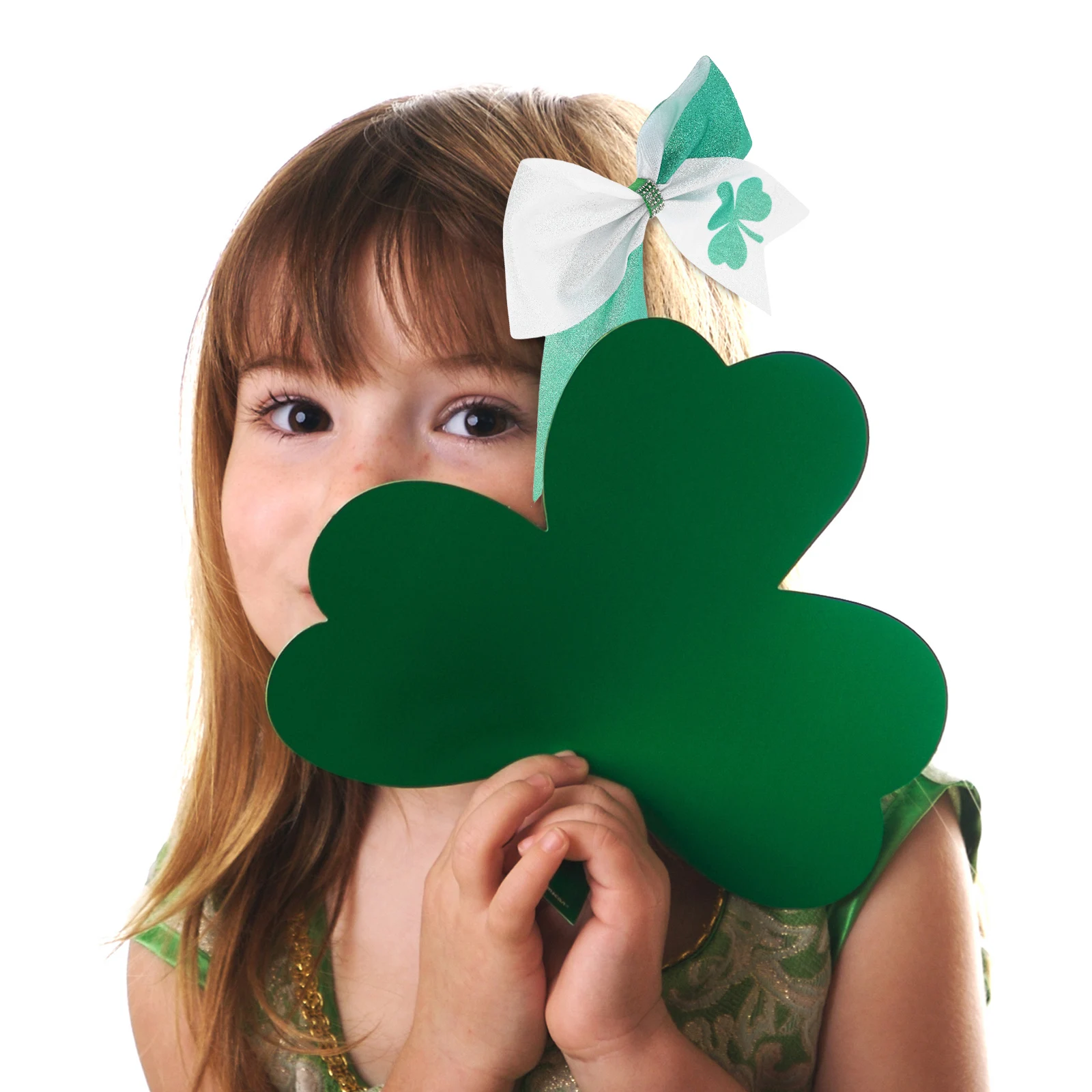 

Green Glitter Clips St Patricks Day Shamrock Bow Alligator Barrettes Festive Holiday Accessories For Safe Cute