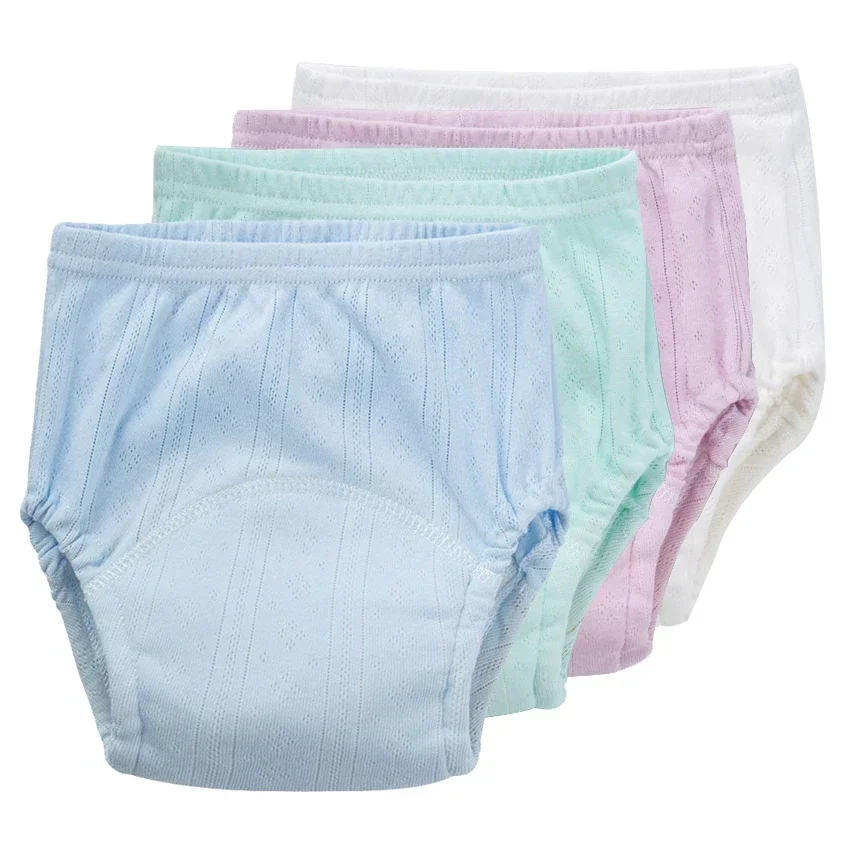 

25pcs/Lot GauzeTraining Pants Baby Shorts Solid Color Washable Underwear Boy Girl Cloth Diapers Reusable Nappies Infant Panties