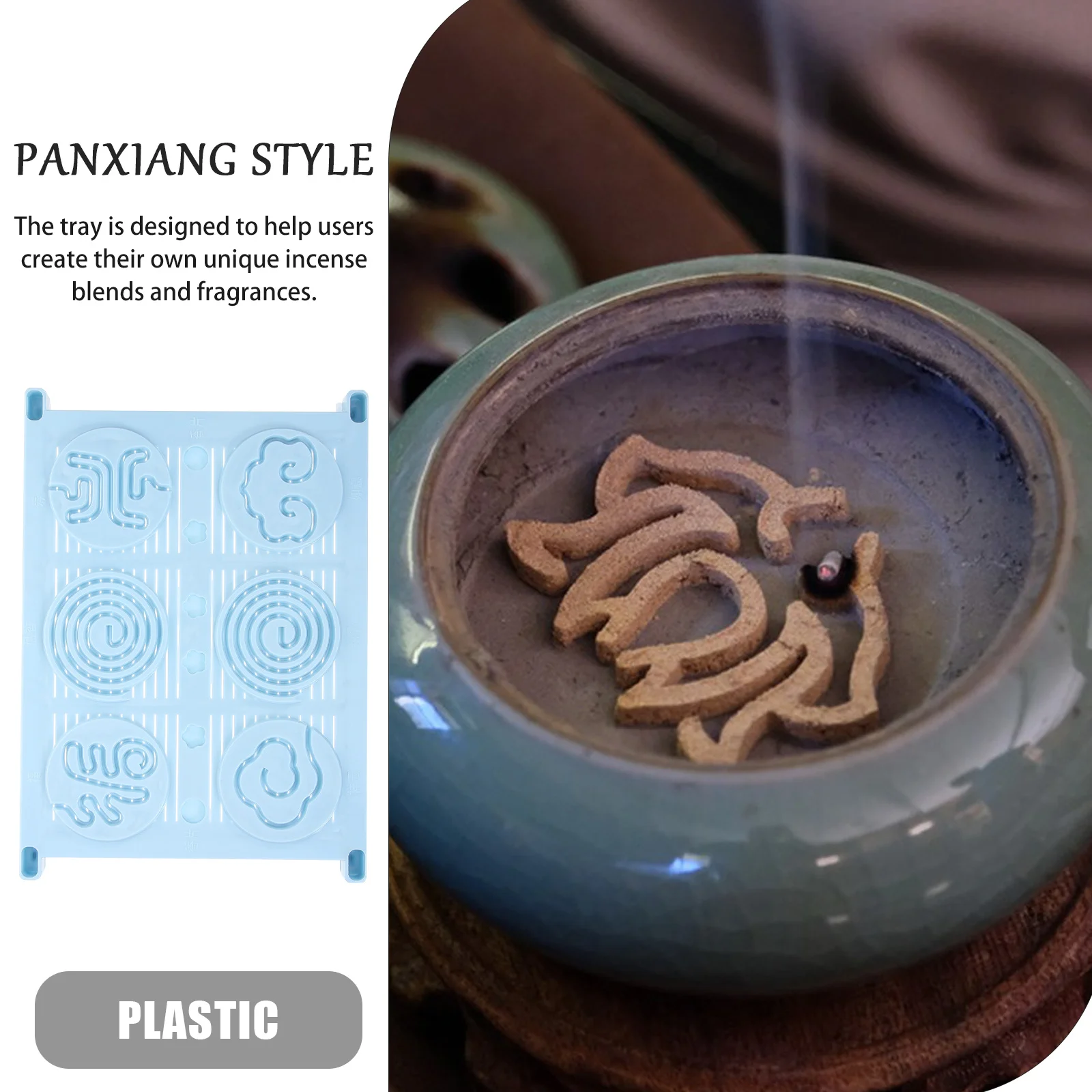 

Incense Making Mold Plastic Tray DIY Line Cone Tower Plate Holder Convenient Tool for Incense Making Accessories