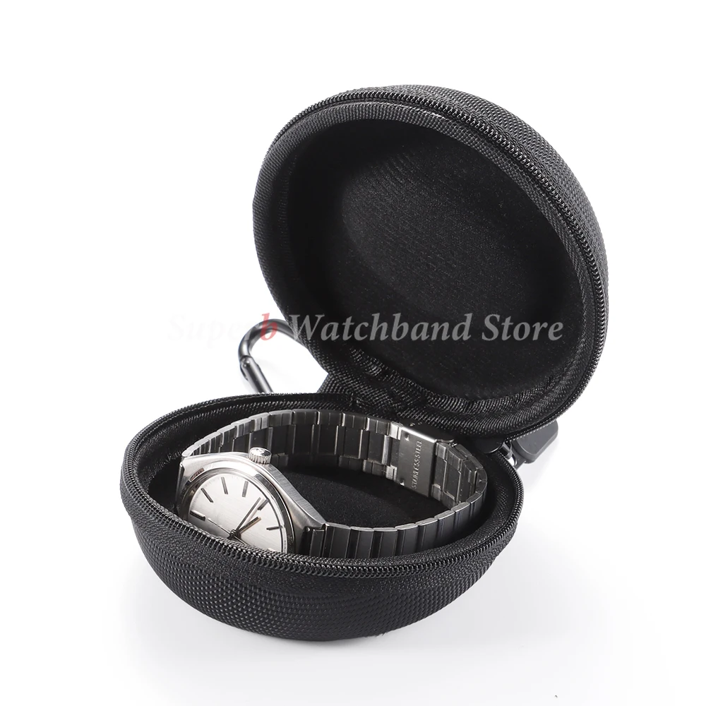 Relógio caso de viagem portátil eva caixa de armazenamento para único relógio resistente a choques e impacto para relógios de pulso relógios inteligentes