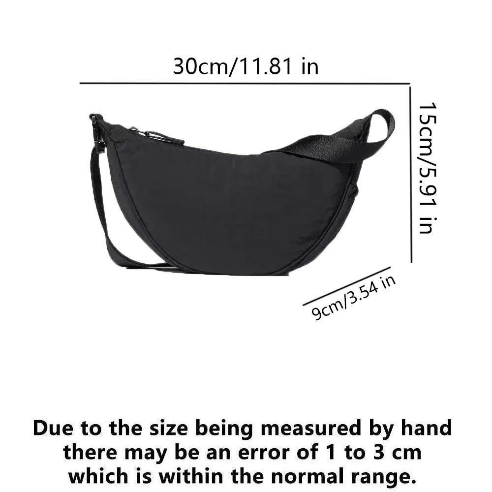 Umhängetasche für Damen, Trendige Dumpling-Tasche, Leichte Kleine Nylon-Schultertasche, Vielseitige Schultertasche – Detail 17