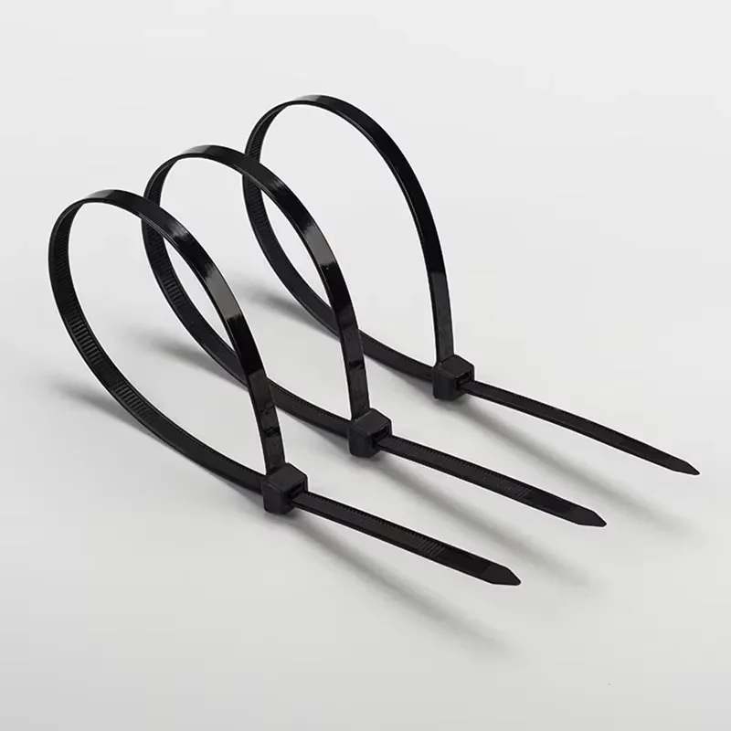 Self-locking plastic nylon tie 100 PCS black 5x300cable tie fastening ring4x200 cable tie zip wraps strap nylon cable tie set