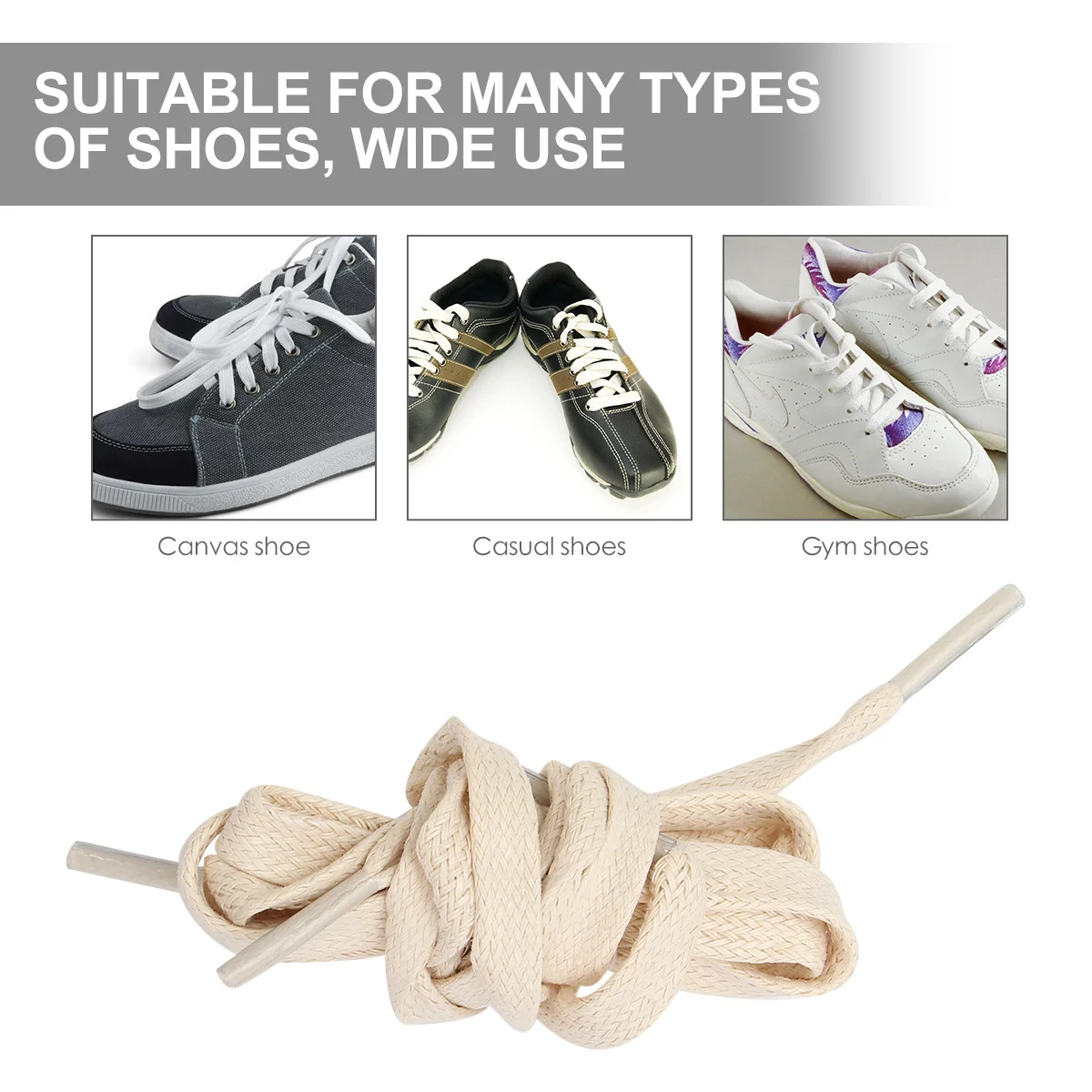 

1Pair Flat Waxed Shoelaces Cotton Material Sneaker Laces Casual Shoe Ties Sport Running Jogging Stylish Colors Eco-Friendly Dye