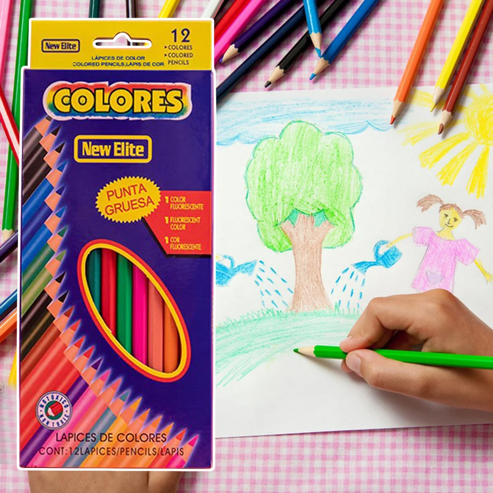 12/18/24 Colors Coloring Pencils Set Oil Painting Colored Pencils Hexagonal Shape Coloring Drawing Pencil for Kids DIY Painting