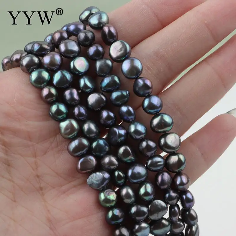 Multi-Colored Keshi Cultured Freshwater Pearl Beads 8-10mm Baroque Irregular Pearls colorful black For Necklace Jewelry Making