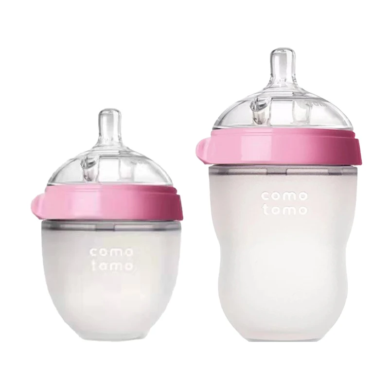 코모토모 아기 젖병 색상: 핑크, 녹색, 250ml, 8 oz(2 개/그룹) 아기용 제품