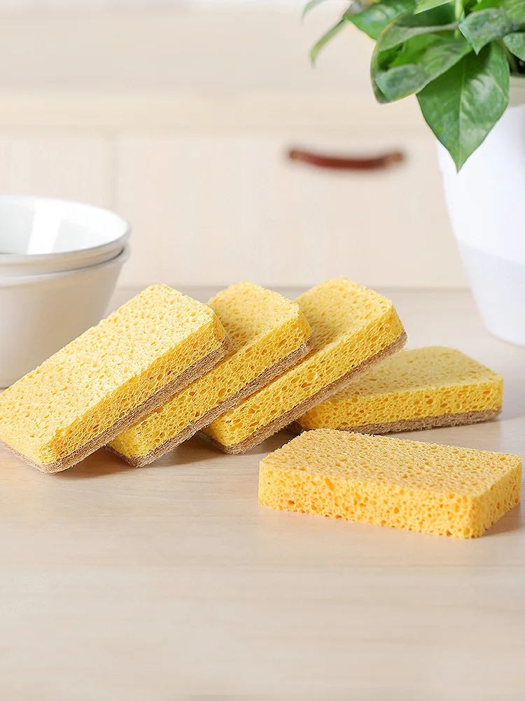 Cellulose Sponge Dishwashing Sponge Brush Bowl Artifact Cleaning Cloth Spong Mop Magic Bowl Tool Dishcloth Brush Bowl Sponge