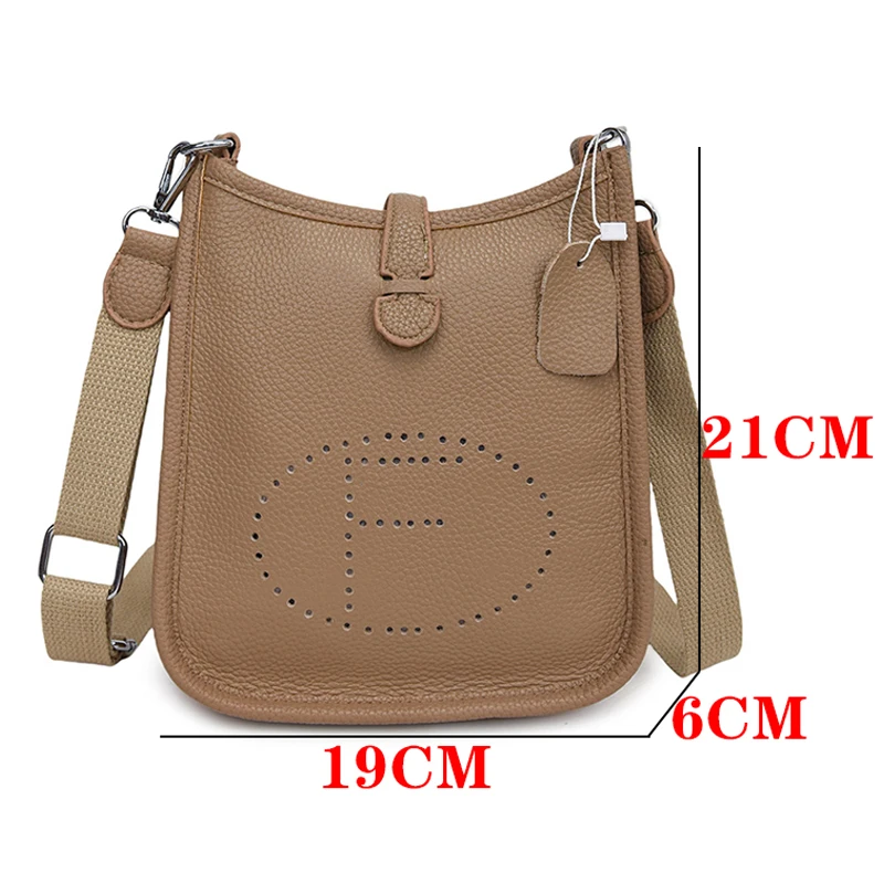 100% Genuine Leather Shoulder Bag Woman Small Crossbody Bag Ladies Purse Messenger Bags Female Designer Cowhide Mobile Phone Bag