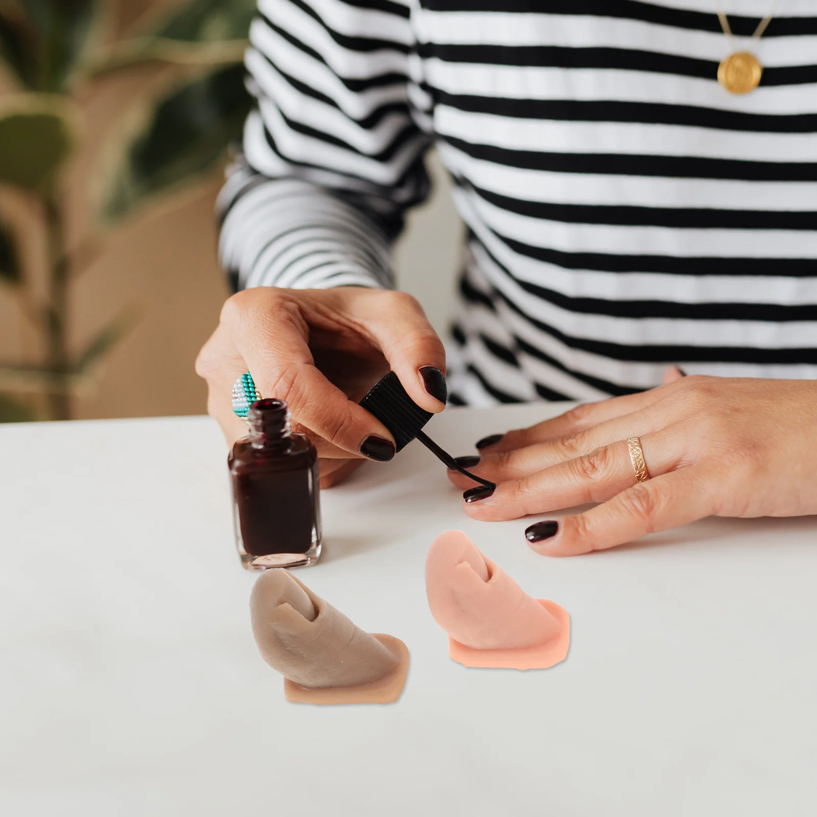 

Silicone Manicure Practice Toes Realistic Nail Art Training For Pedicure Salon Reusable Toe Nail Practice Tool