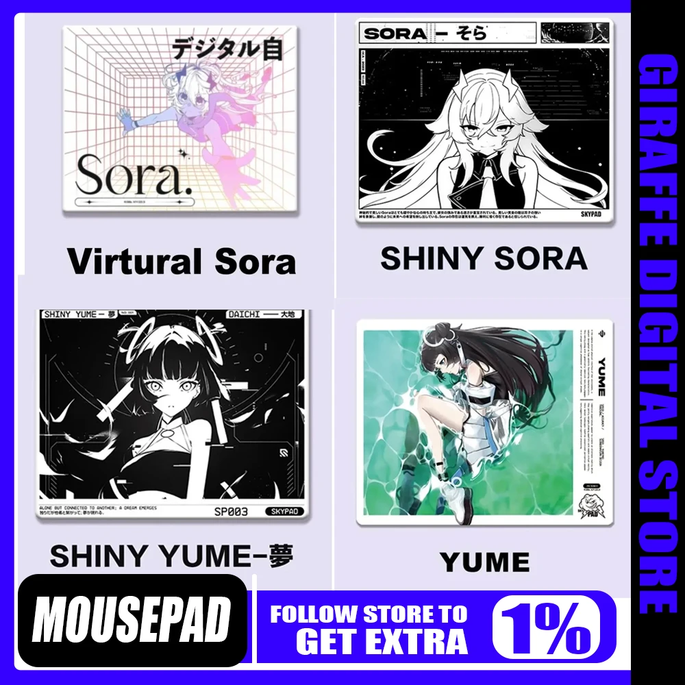 

Skypad SORA YUME Glass Gaming Mouse Pad 3.0 Coating Upgrade Esports FPS 400x500mm XL 3.2mm Non-Slip High Precision accessories