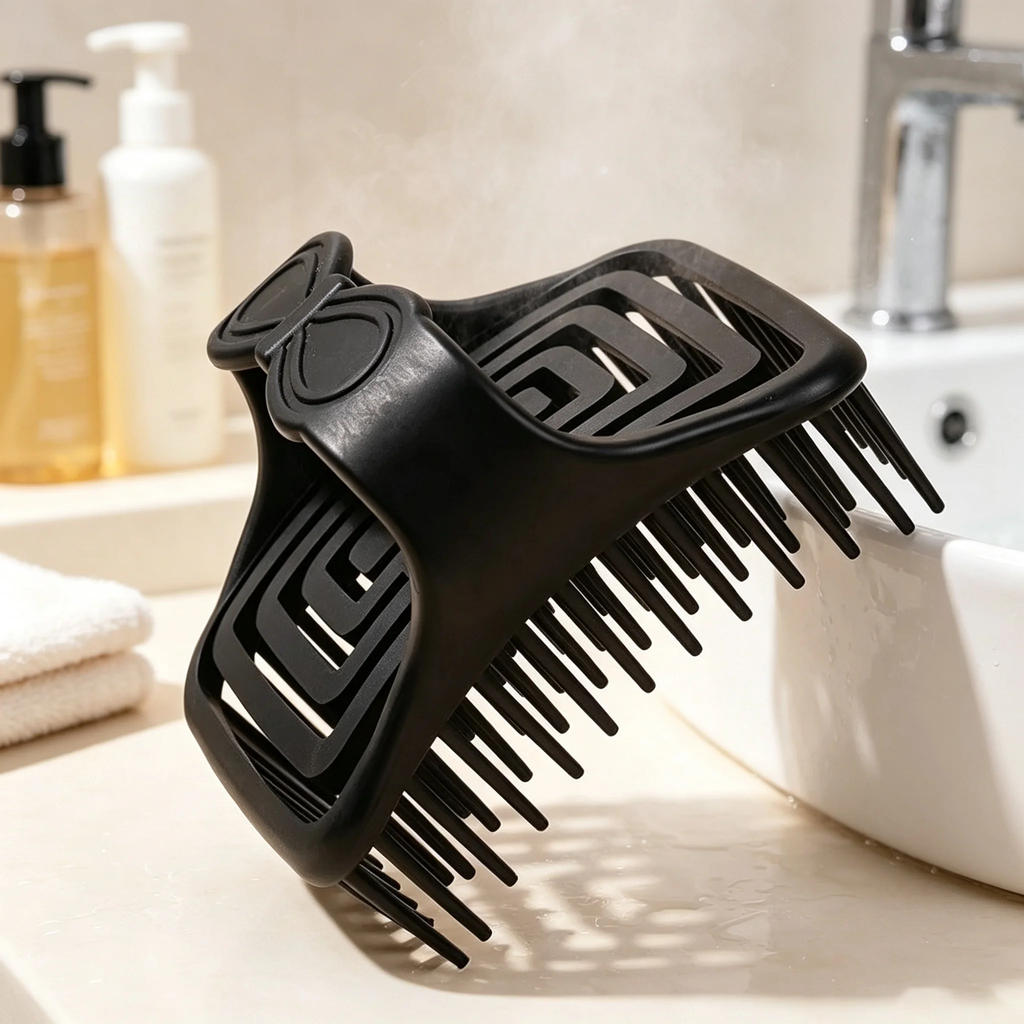 Hollow Design Deep Cleansing Exfoliating Scalp Massage Shampoo Brush for Easy Hair Care
