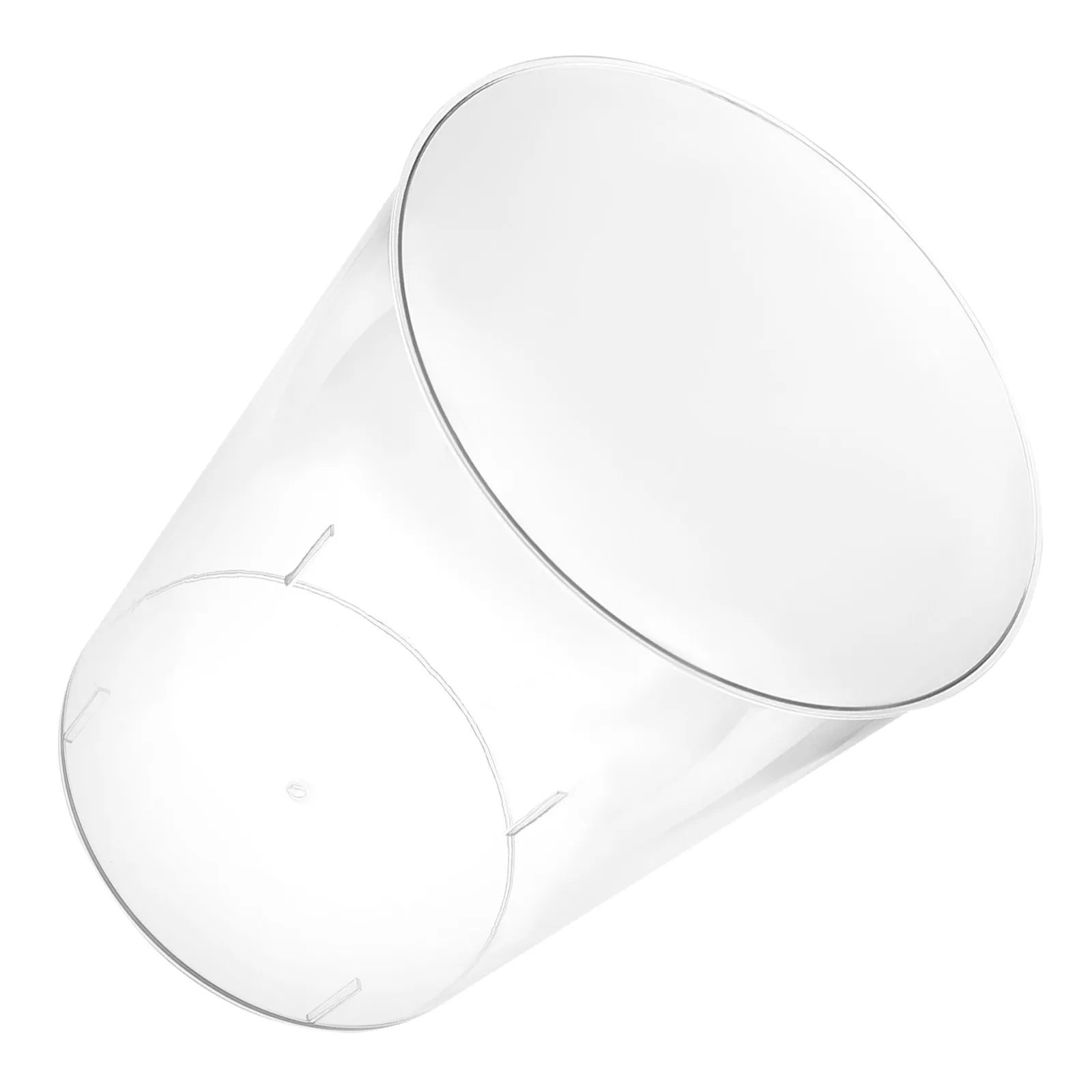 

Transparent Plastic Waste Storage Bucket Without Lid Simple Design Household Trash Can for Kitchen Bathroom Office Storage