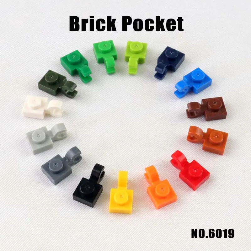 

300 шт. часть 6019, модифицированная пластина 1x1 с U-образным зажимом MOC, строительный блок «сделай сам», кирпичи, игрушка