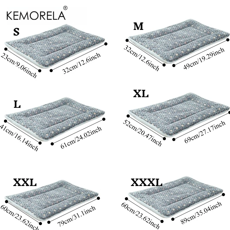 KEMORELA Dicke und weiche Haustiermatte, Ganzjahres-Hunde- und Katzenbettmatte, ideal für kleine bis mittelgroße Hunde, weiche und bequeme Haustierbedarfsartikel – Detail 2
