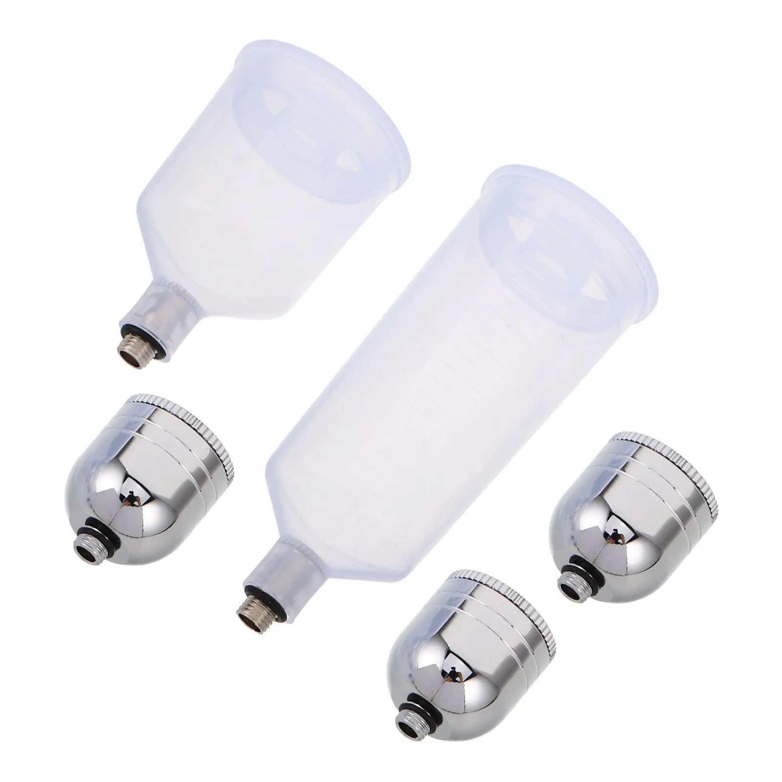 1Set Airbrush Paint Cup Detachable Clear Plastic Spray Pot for Studio Classroom Use Precision Airbrush