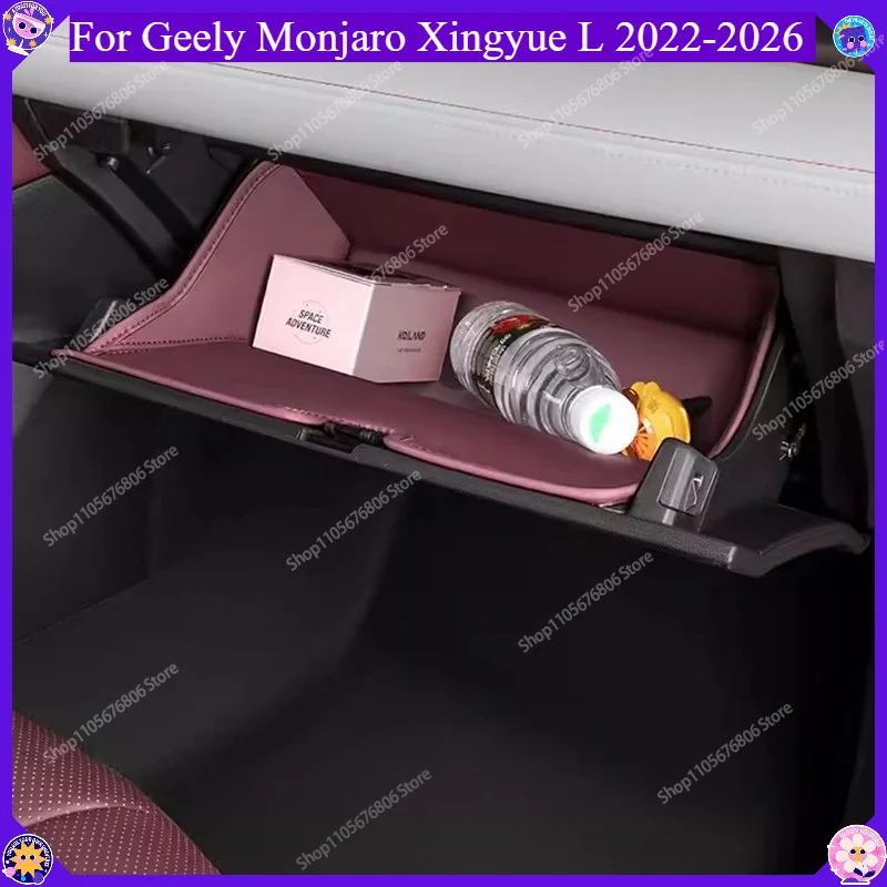 For Geely Monjaro Xingyue L 2022-2026 Copilot Storage Box Mat Protector Pad Car Interior Accessories