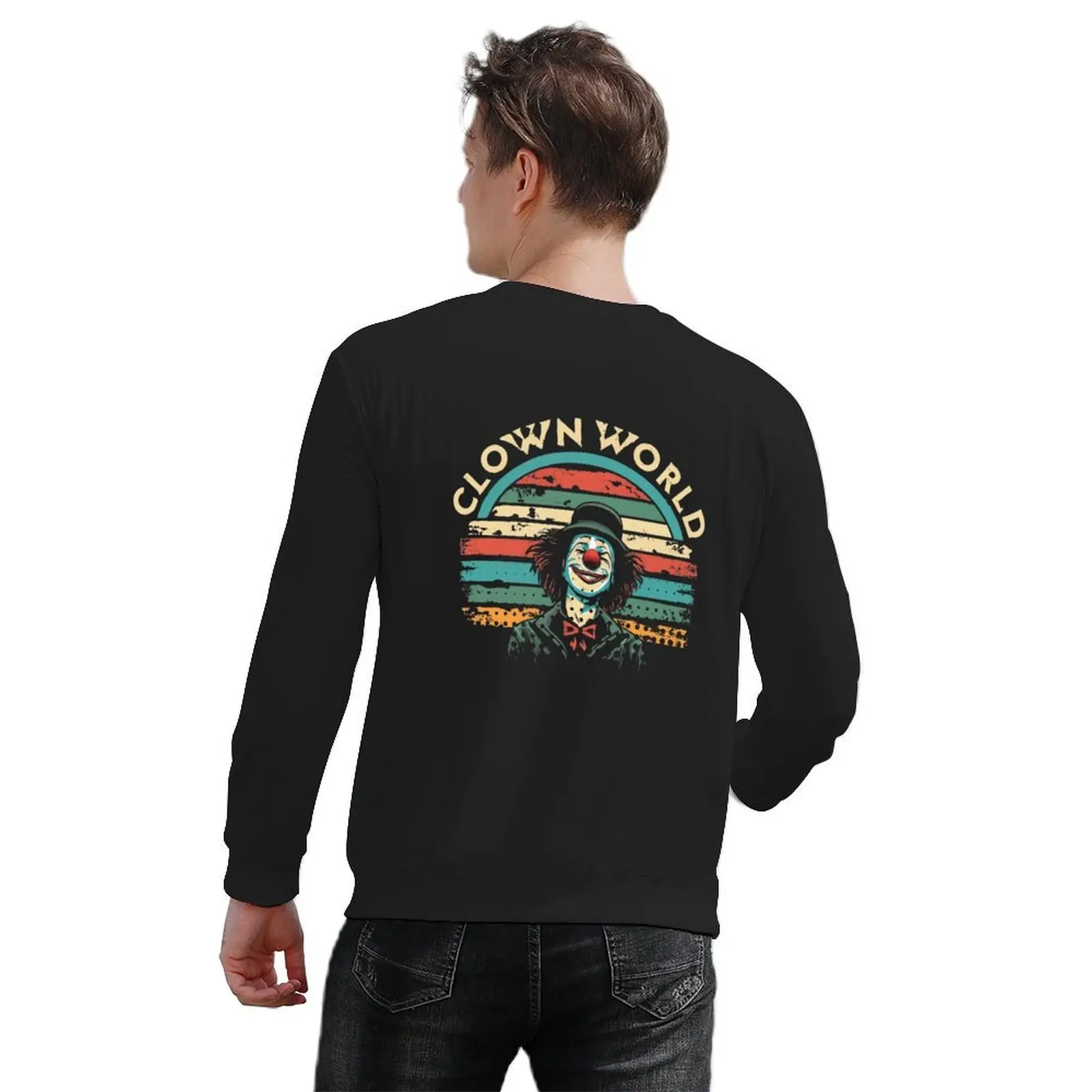 Clown World Pullover korean clothes men's coat men's sweat-shirt set korean autumn clothes autumn sweatshirt