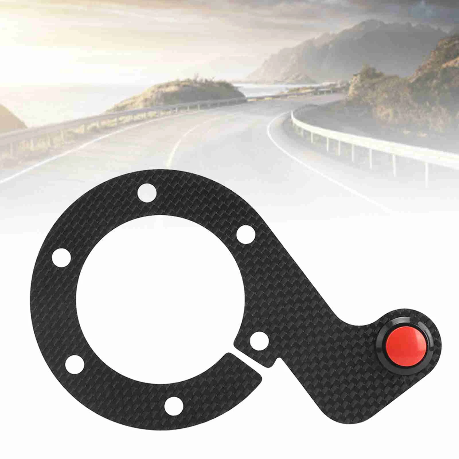 Carbon Fiber External Horn Button Kits (Single Button, 6 Bolts Steering Wheel, for MOMO/OMP/Nardi/Sparco) - Durable