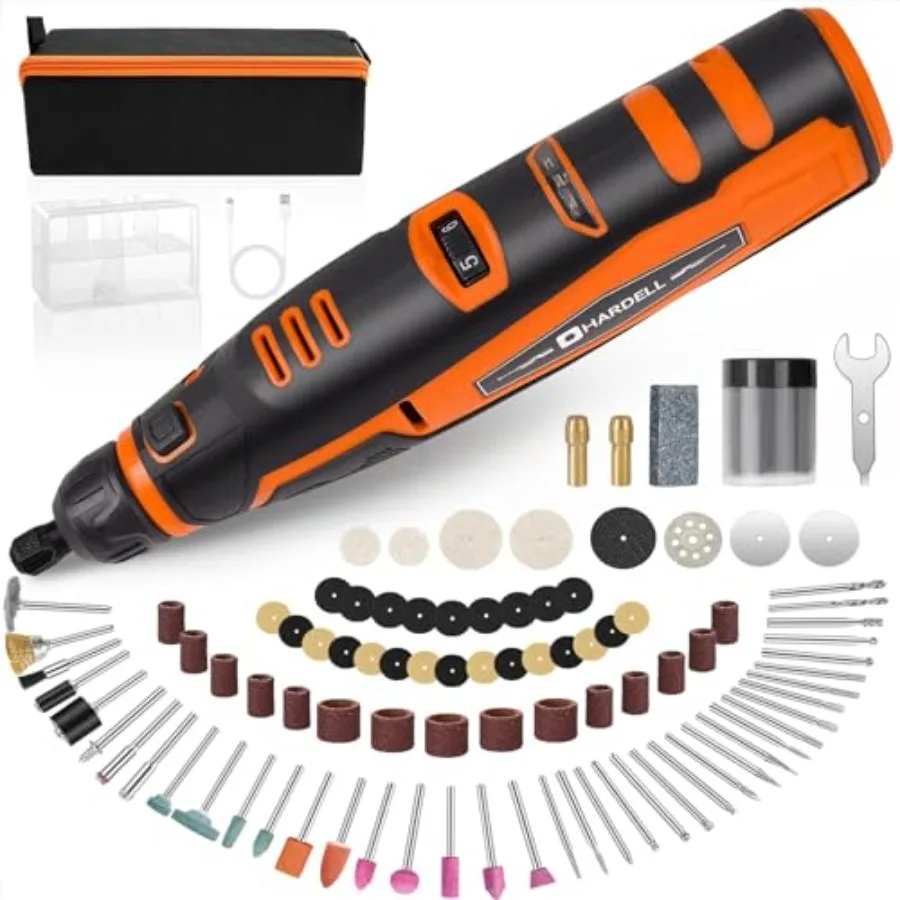 

12V Cordless Rotary Tool 6-Speeds Rotary Tool Kit 30000RPM Power Rotary Tools with 94 Accessories for Engraving Sanding Polishi