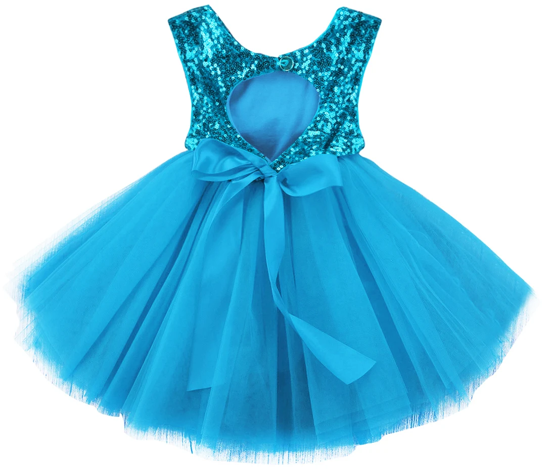 Baby Girls Christmas Sequins Tutu Dress Sleeveless Kids Princess Birthday Dresses Size 3 Months - 4 Years