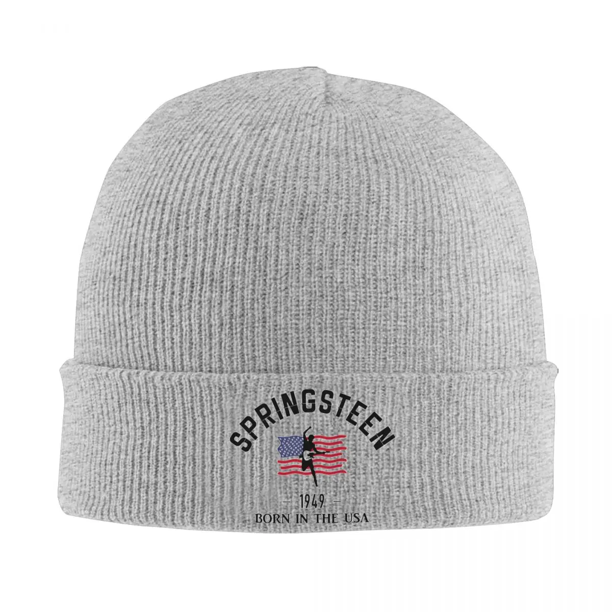 Topi rajut Bruce USA Springsteen untuk pria wanita Beanies topi musim gugur musim dingin topi hangat batu Heartland akrilik