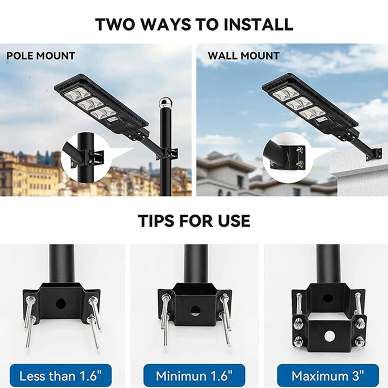 

Light Pole Mount, Solar Light Mounting Pole Support Wall Street Wall Light Lamp Steel Bracket For Streetlight Outdoor