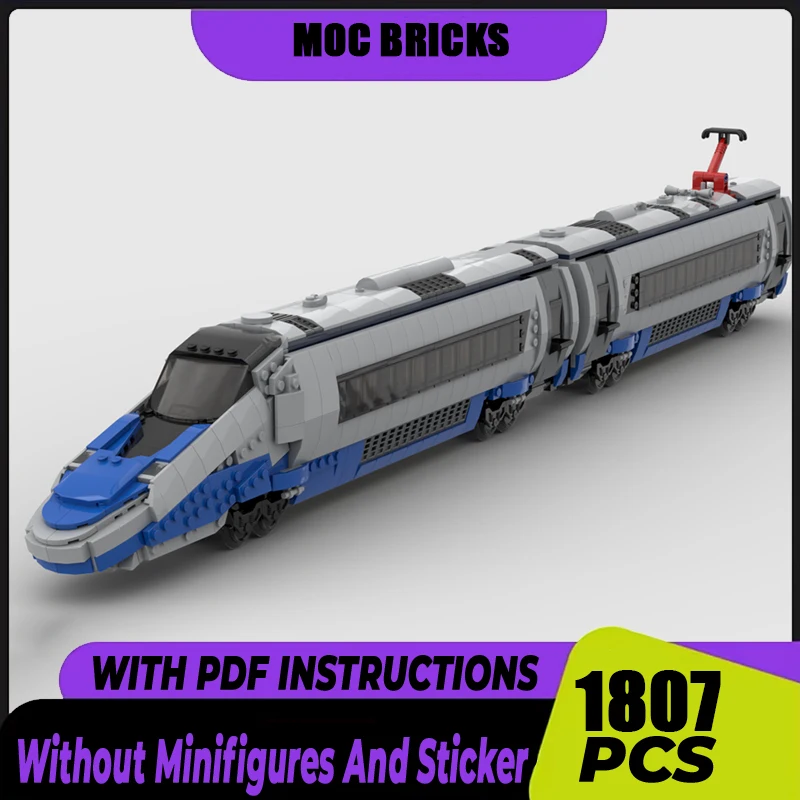 

Railway Train Series Moc Building Bricks 250 Express Train Model Building Technology Modular Block DIY Toy Holiday Gifts