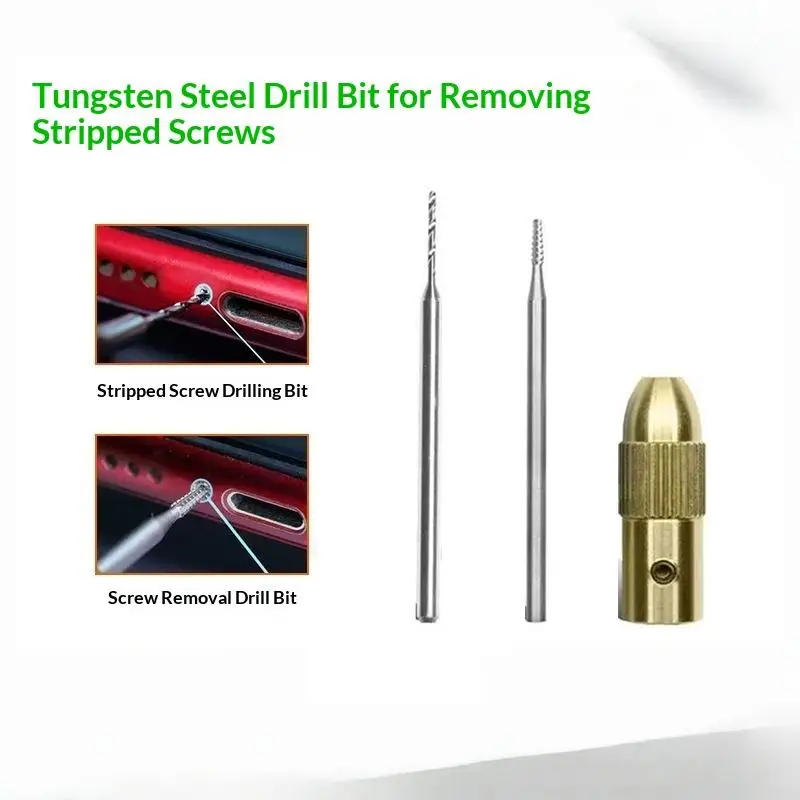 

2UUL SD90 Stripped Screw Extractor Drill Set Used For Stripped Phone PCB Motherboard Screw Quick Removal Repair Tool