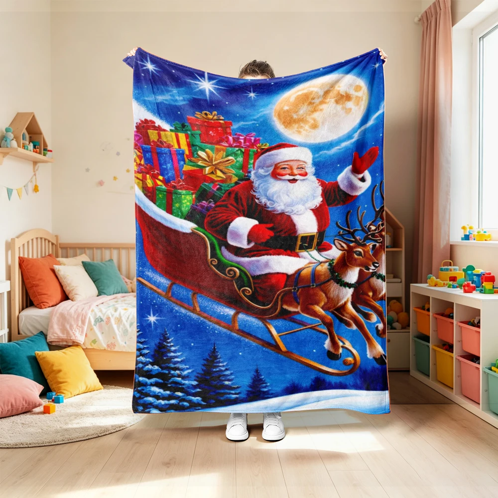 Selimut Natal, Selimut Santa C - Christmas Throw Blanket ulasan dan harga