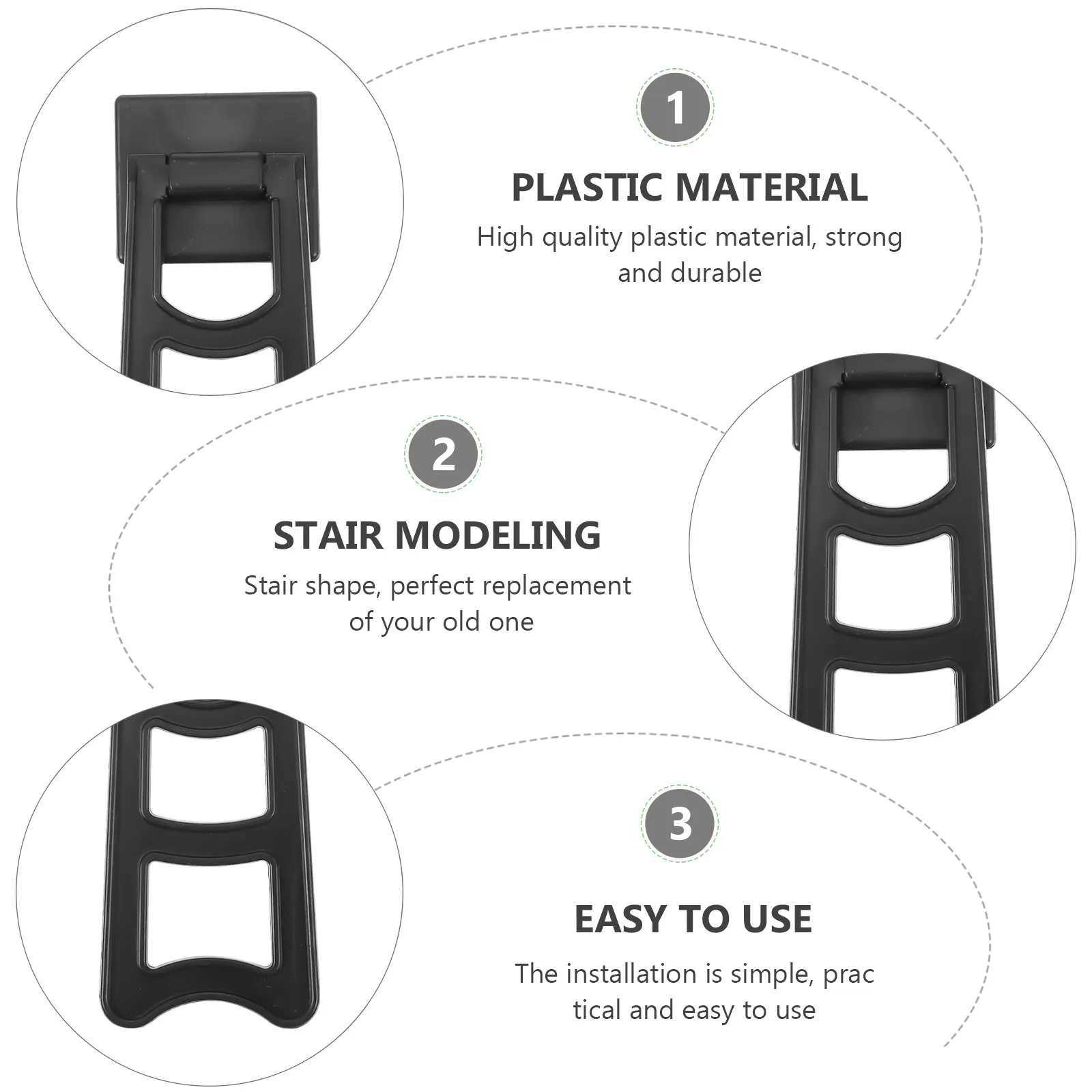 Black Trapezoid Photo Frame Display Stands For Desktop Home Decor_voghion.com