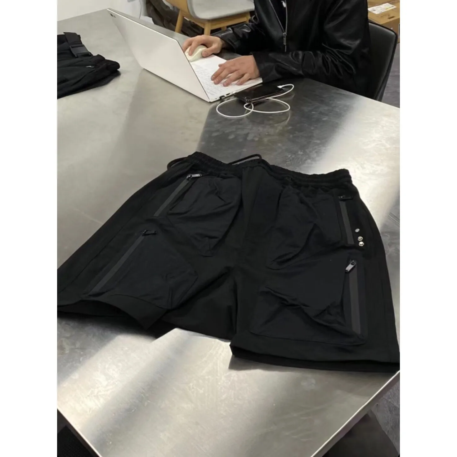 Undermycar High Street Functional Workwear Shorts for Men - Summer Trendy Brand Loose Five-Piece Mid-Cut Pants