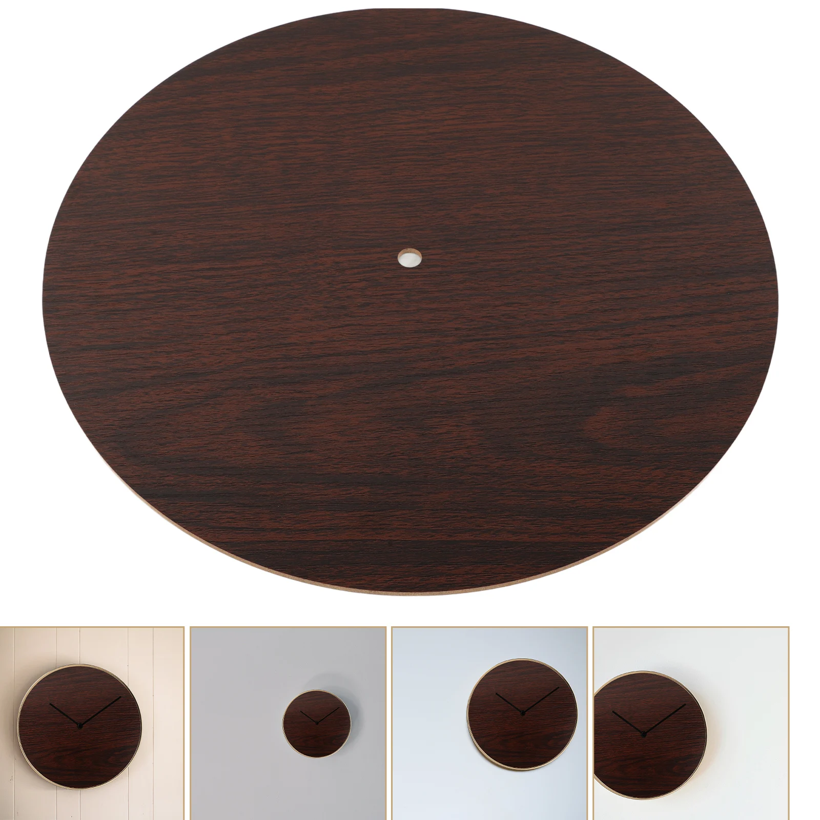 

Blank Diy Replacement Round Roman Numeral Dial Disc For Wall Practical Accessory Wood Pattern Dial Plate Durable Clock Board