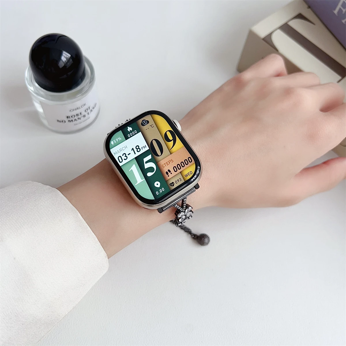 Cinturino per iwatch 42/44/45/46/49mm 38/40/41mm Cinturino per orologio in metallo alla moda per serie di orologi Ultra2 Serie 10/9/8/7/6/5/4/3/2/1_voghion.com