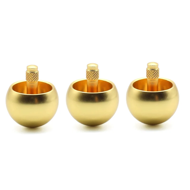 

M15K-3X Tippe Top Metal Flip Over Top Stainless Steel Spinning Top Amazing Gift, Golden