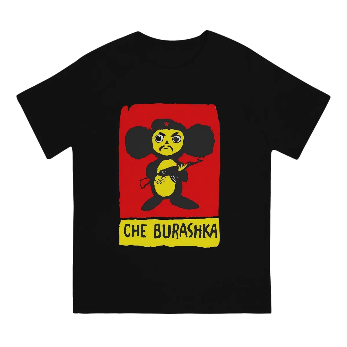 Men\'s Viva Che Burashka T Shirts Cheburashka Pure Cotton Tops Fashion Short Sleeve Round Collar Tee Shirt Gift Idea T-Shirt