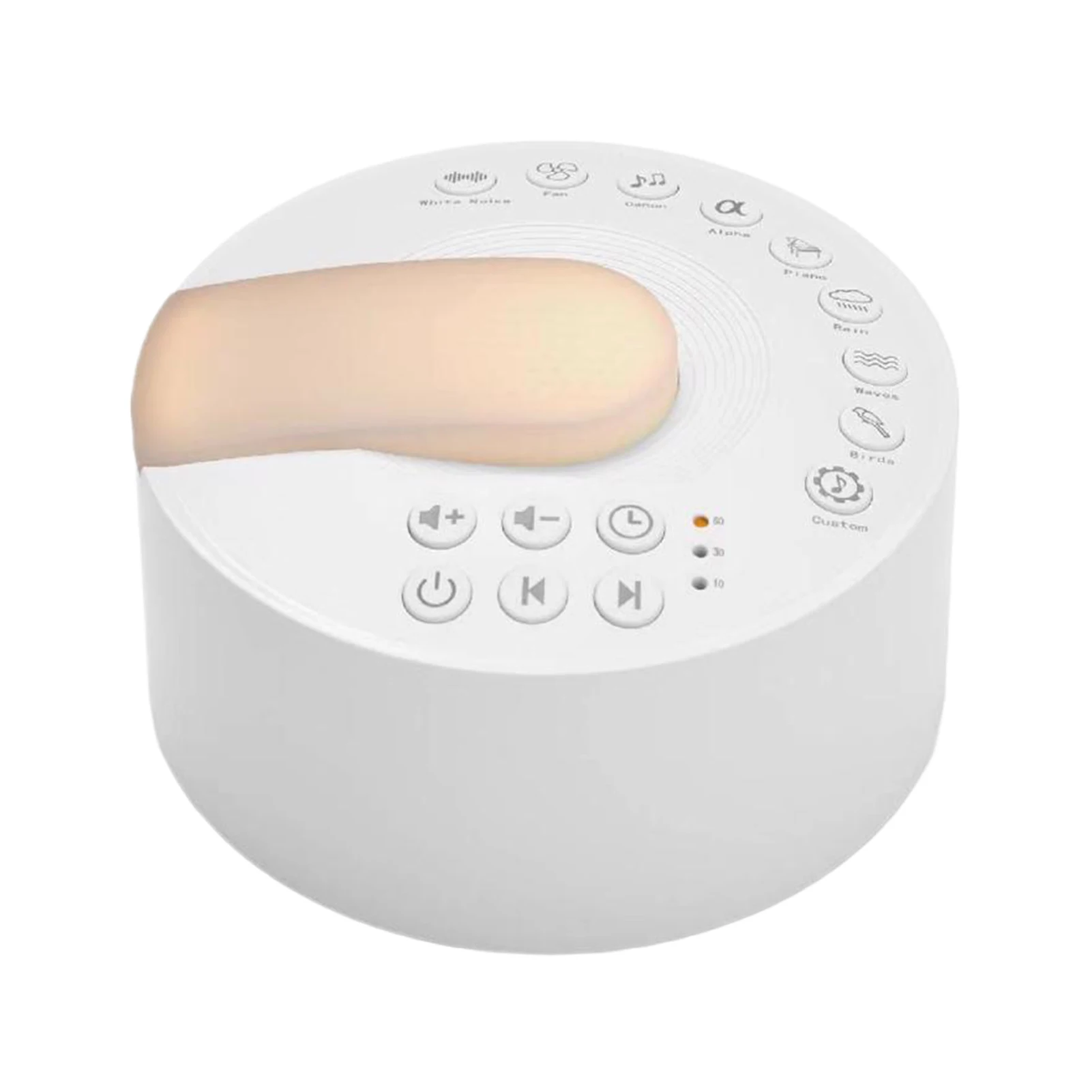 Rechargeable White Noise Machine For Sleeping Sound Machine For Baby Adults 30 Soothing Sounds Warm Light
