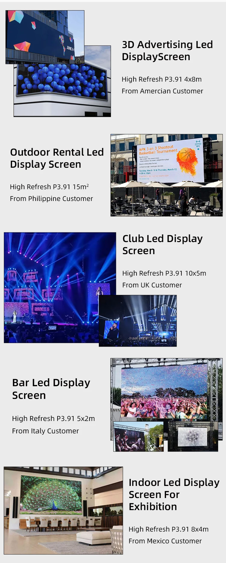 Advanced High Power RGX 3x6 64x64 70mm Slim Rollup LED Display Screen Shanghai for Commercial Building Movie Applications