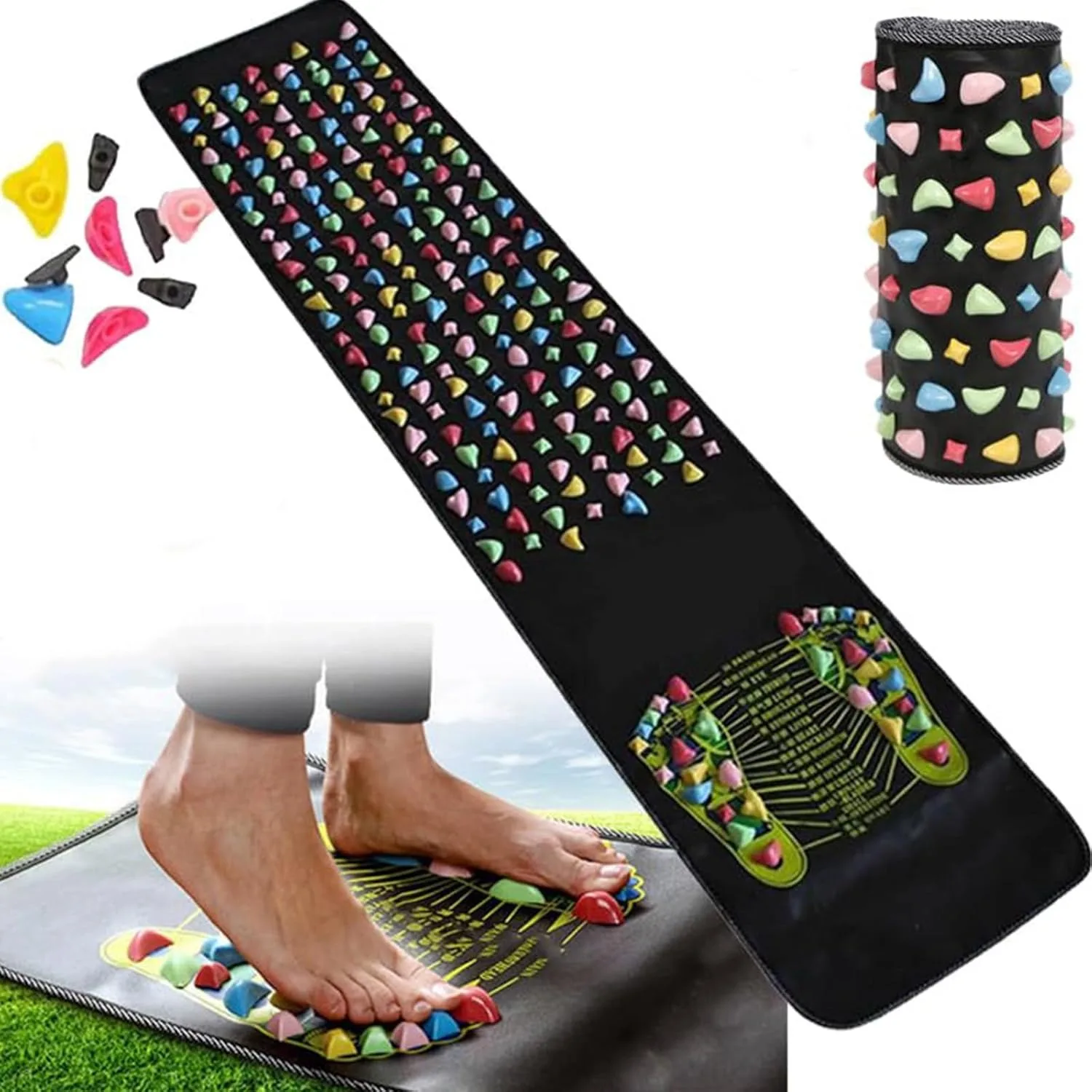 

Acupressure Pad Foot Reflexology Massage Pad Health Care Walking Foot Pressure Pad Reflexology Massage Pad Foot Massager