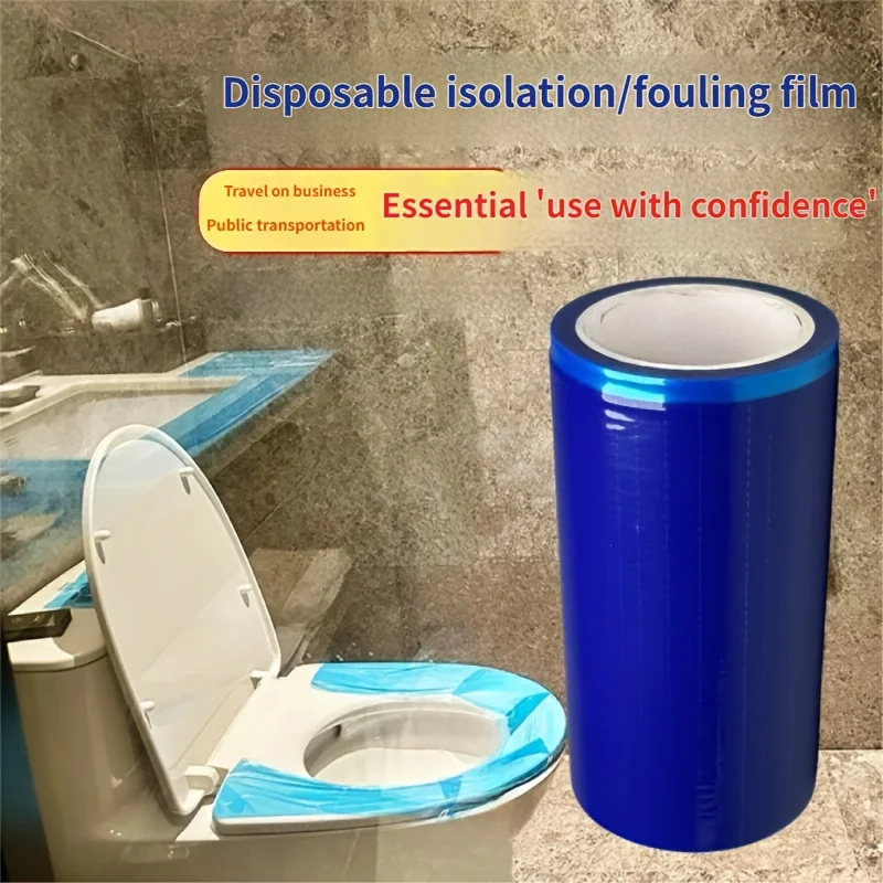 Disposable Blue Isolation Film | PVC Material, Non-adhesive Protective Film for Dental & Bathroom Use, Hotel Restroom