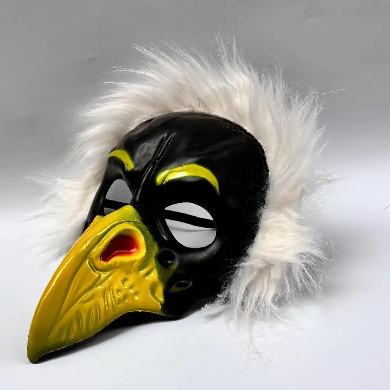 Halloween Cosplay Gruselige Adler-Gesichtsmaske NPC Lustiger Scherz-Gruselkopfschutz für Partyball-Kostüm-Requisite Ideal für Halloween – Detail 4