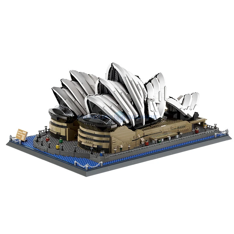 Sydney Opera House MOC 8210 Modular Architecture Bricks Australian City Landmark Set Christmas Gift Ideas Toy Kids Girls Boys