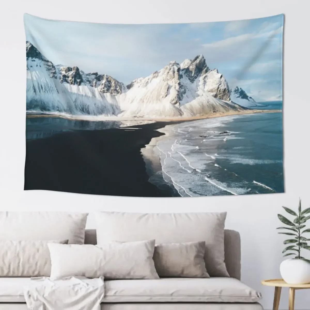 Iceland beach at sunset - Landscape Photography Tapestry Home Decorations Aesthetic Home Supplies Carpet Wall Tapestry