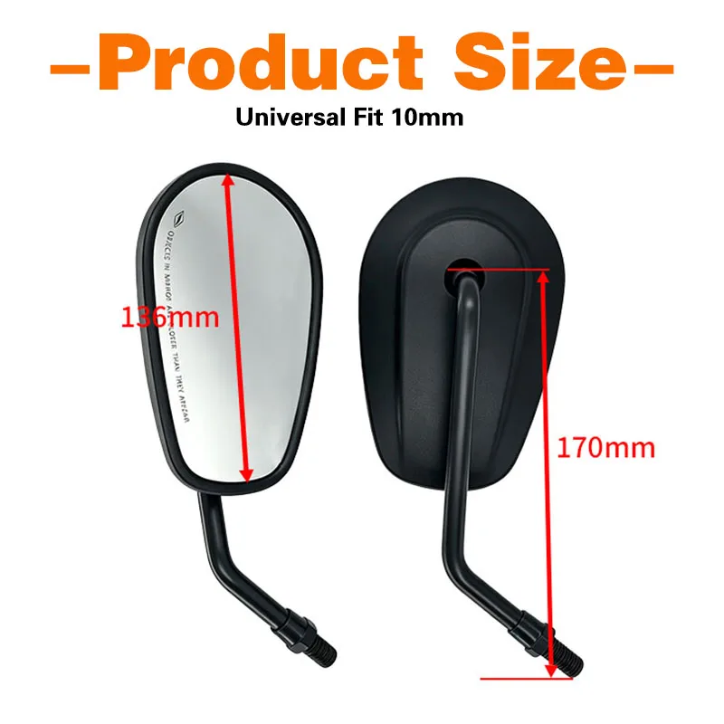 10-mm-Universal-Rückspiegel, vibrationsdämpfende Motorradspiegel für GSX-S750, GSX-S1000, V-Strom 650/1000, Motorradzubehör. – Detail 4