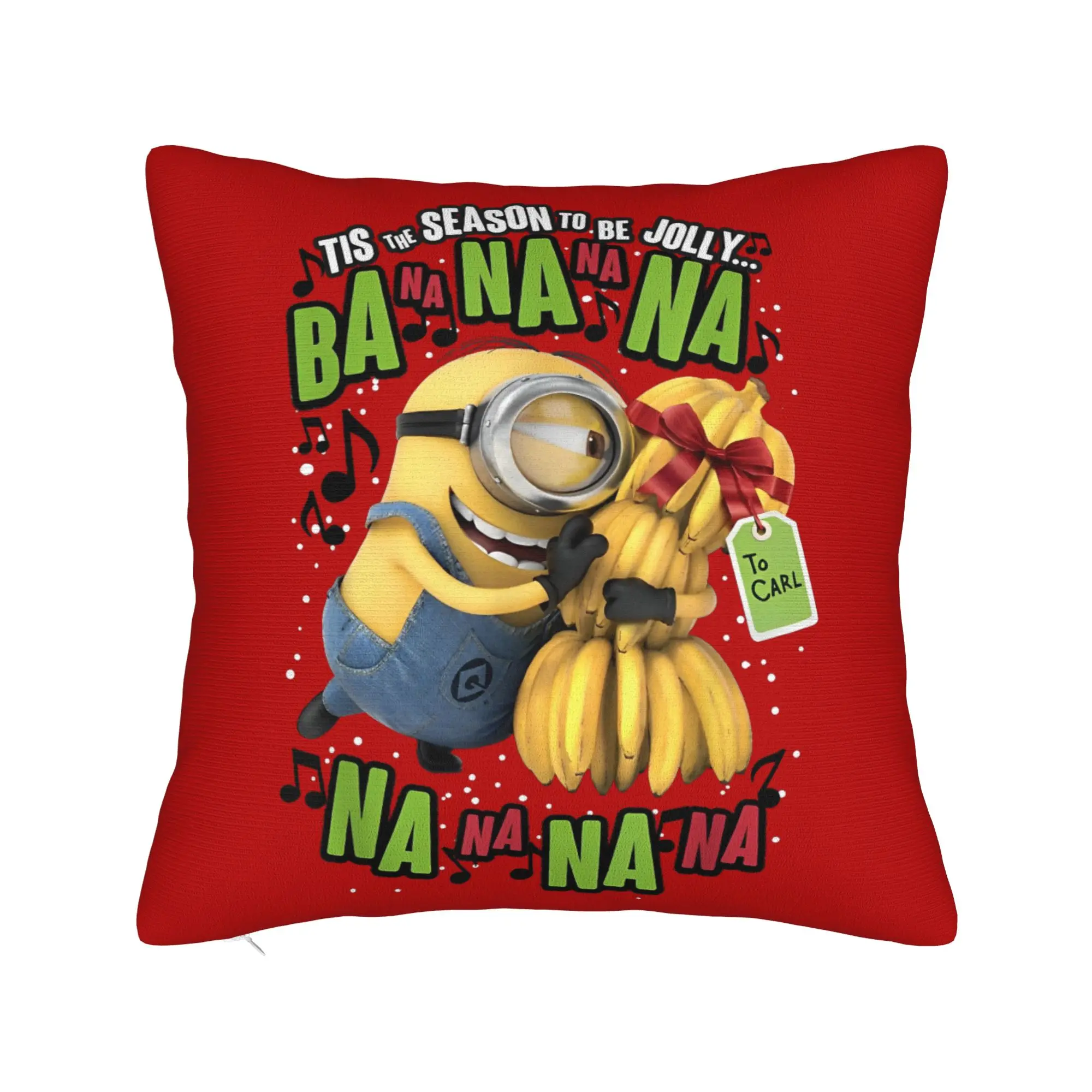 Cartoon M-Minions Christmas Pillowcase Soft Polyester Cushion Cover Gift  Throw Pillow Case Cover Seat Square 40X40cm