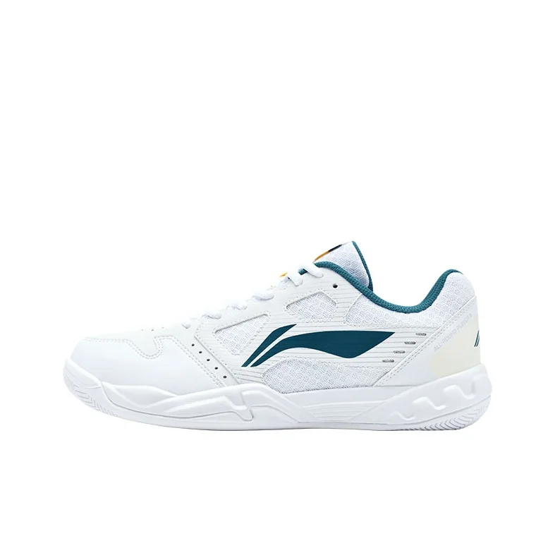 Li Ning Light Feather Low top Badminton Shoes Unisex White Green AYTT023-6