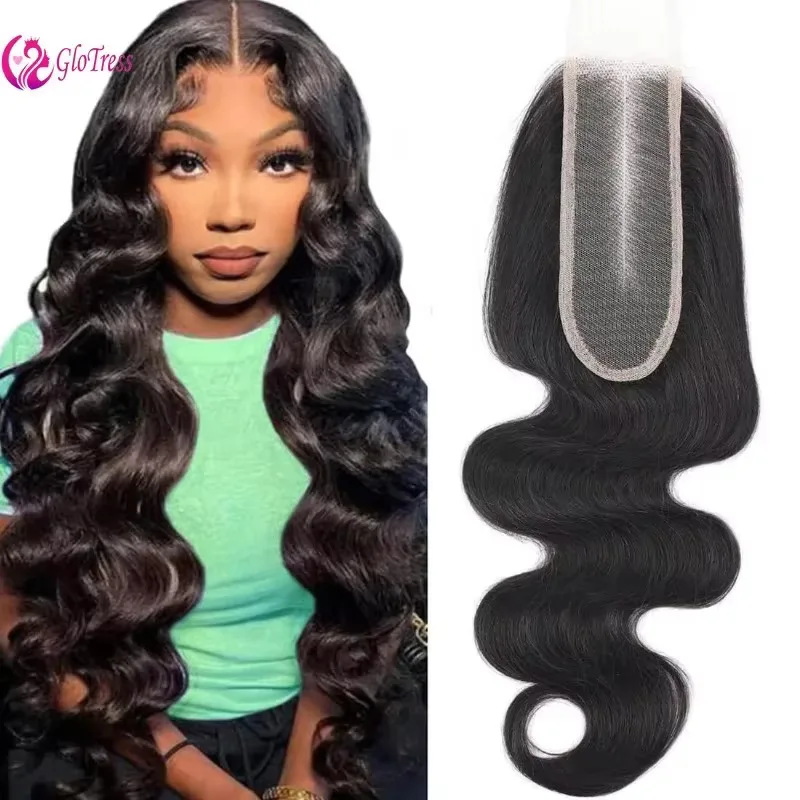 2x6 Transparent Lace Closure Body Wave Human Hair 10-20 Inch 100% Brazilian Virgin 0.1mm Ultra-thin Lace Closure 1PC