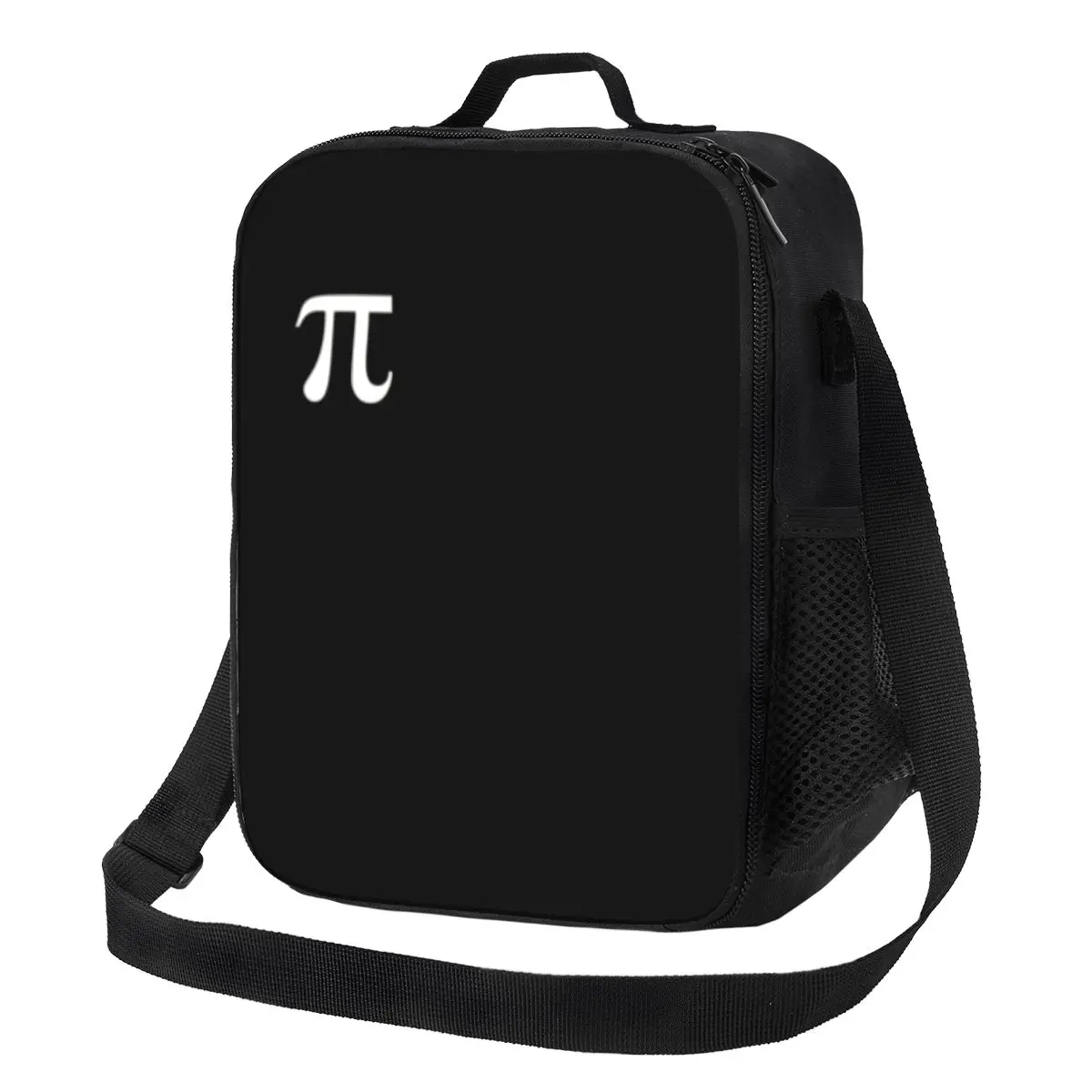 Classic Maths Pi Symbol Thermal Insulated Lunch Bag Geek Science Portable Lunch Tote for School Multifunction Bento Food Box